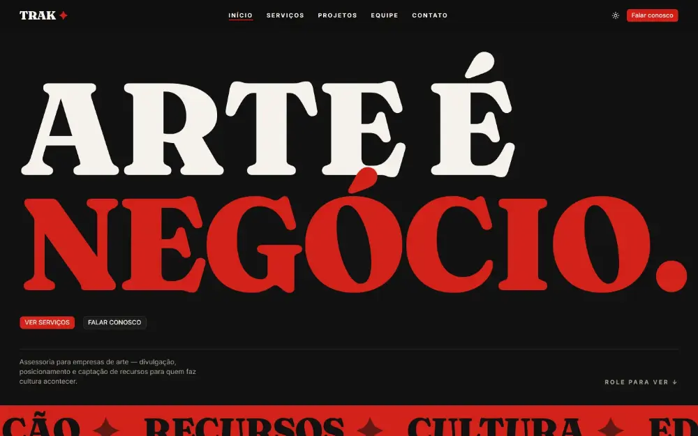 Projetos em destaque: Trak Assessoria